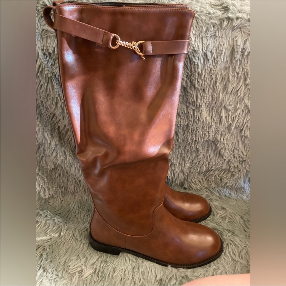 Torgeis leather knee high boots NIB 9.5 - Picture 2 of 7